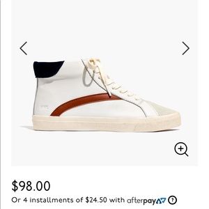 Madewell hightop leather high top sneakers